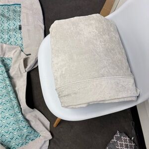 Sky grey corded velvet Lovesac standard back pillow  covers